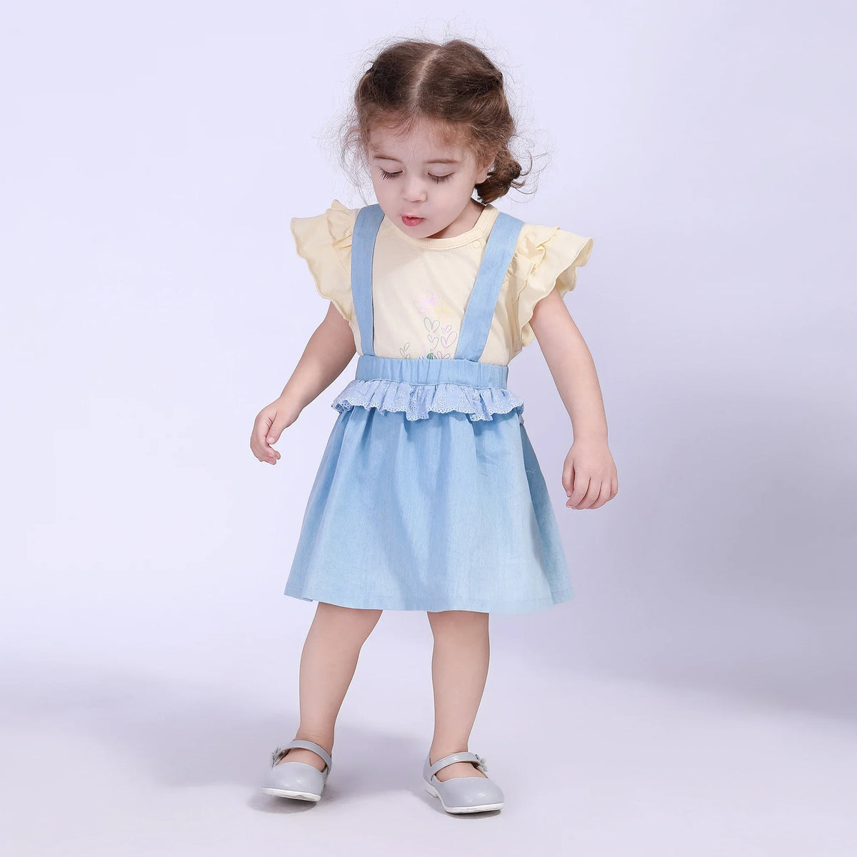 Light Blue Laced Skirt for Baby Girl Image