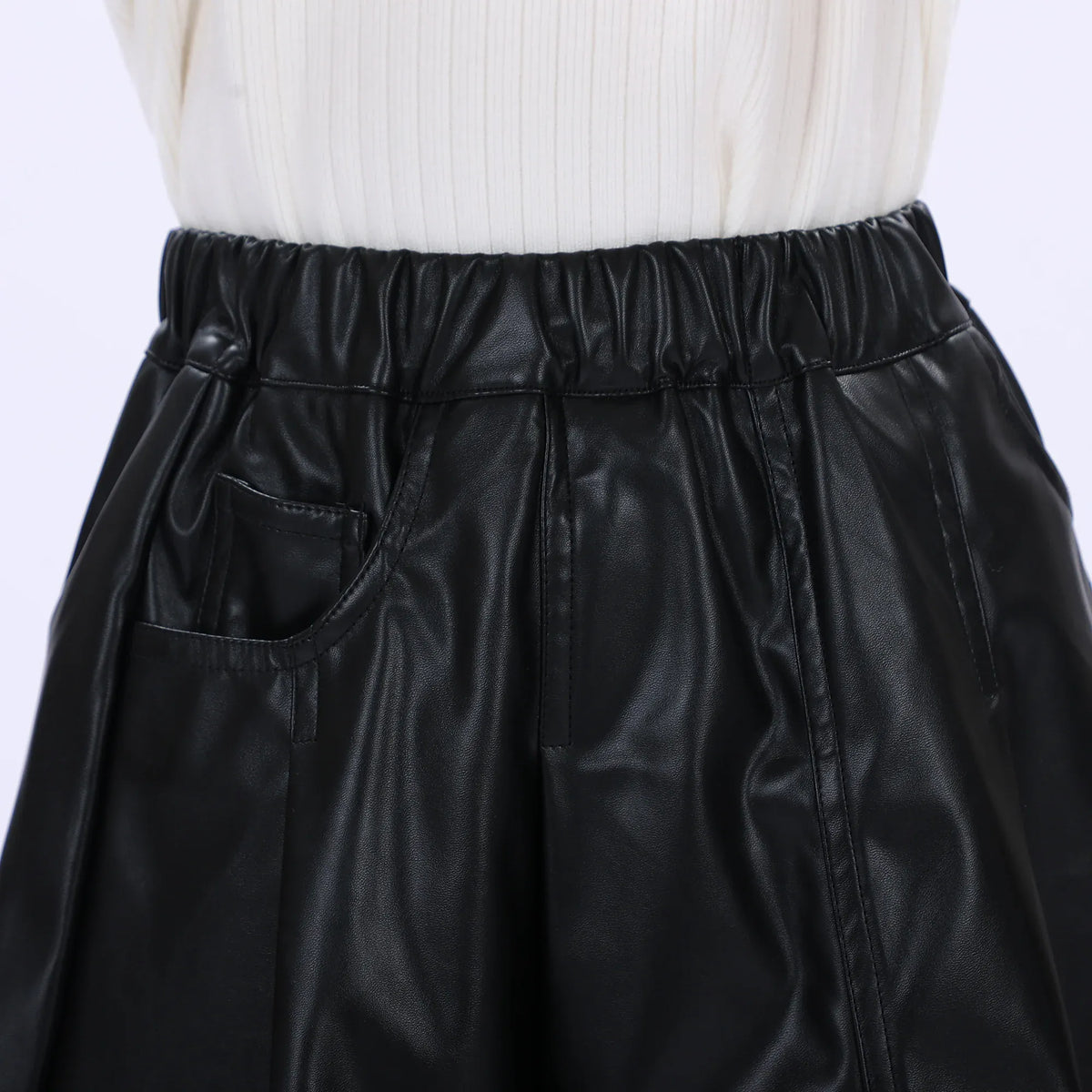 Casual Plain Skirt for Girls Image