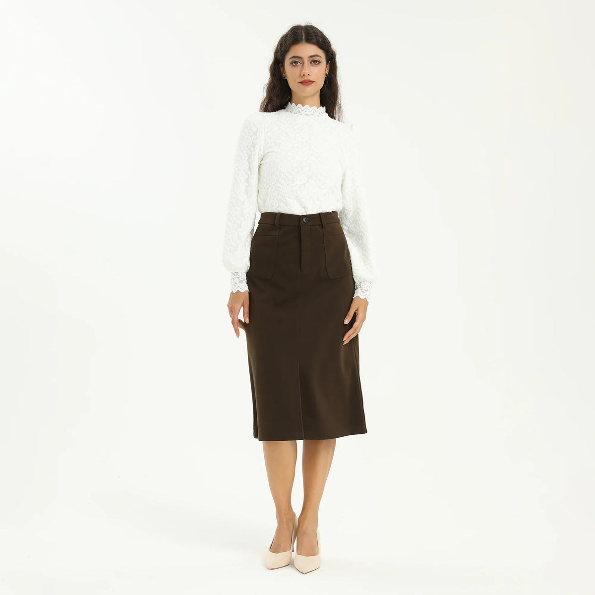 Elegant Plain Skirt for Women Image