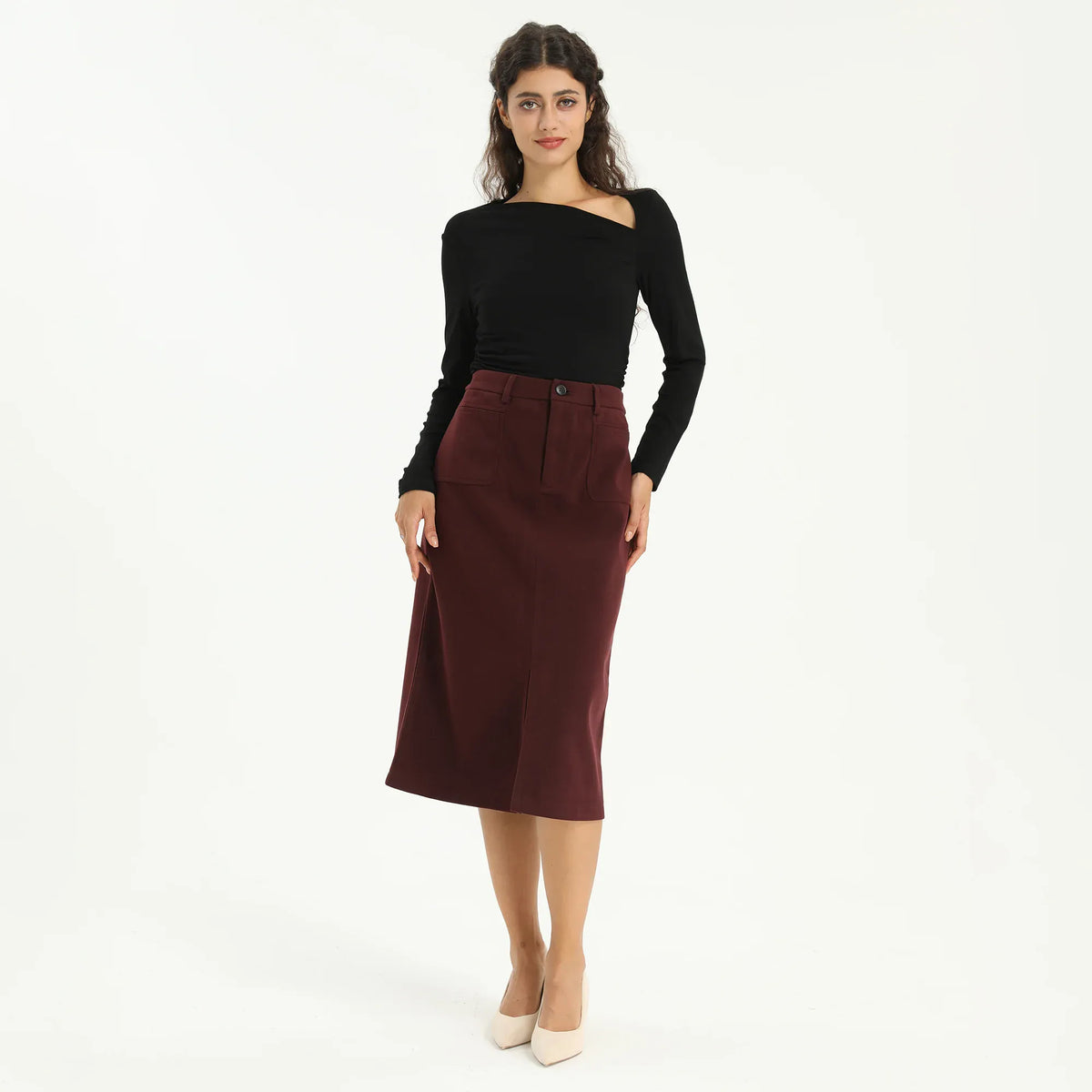 Elegant Plain Skirt for Women Image