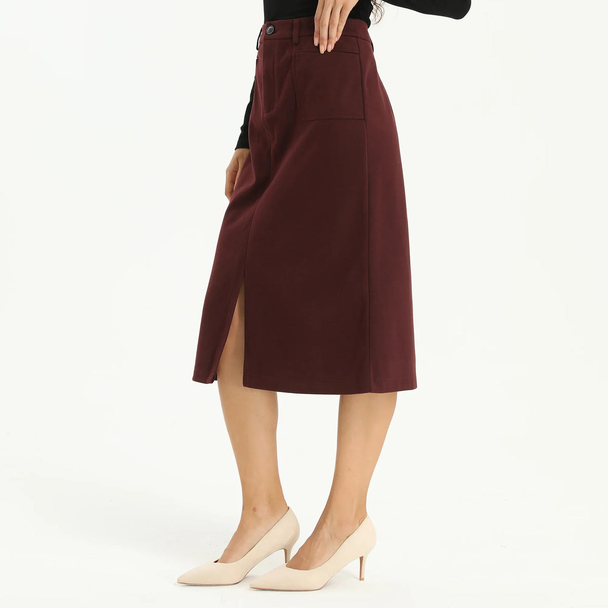Elegant Plain Skirt for Women Image