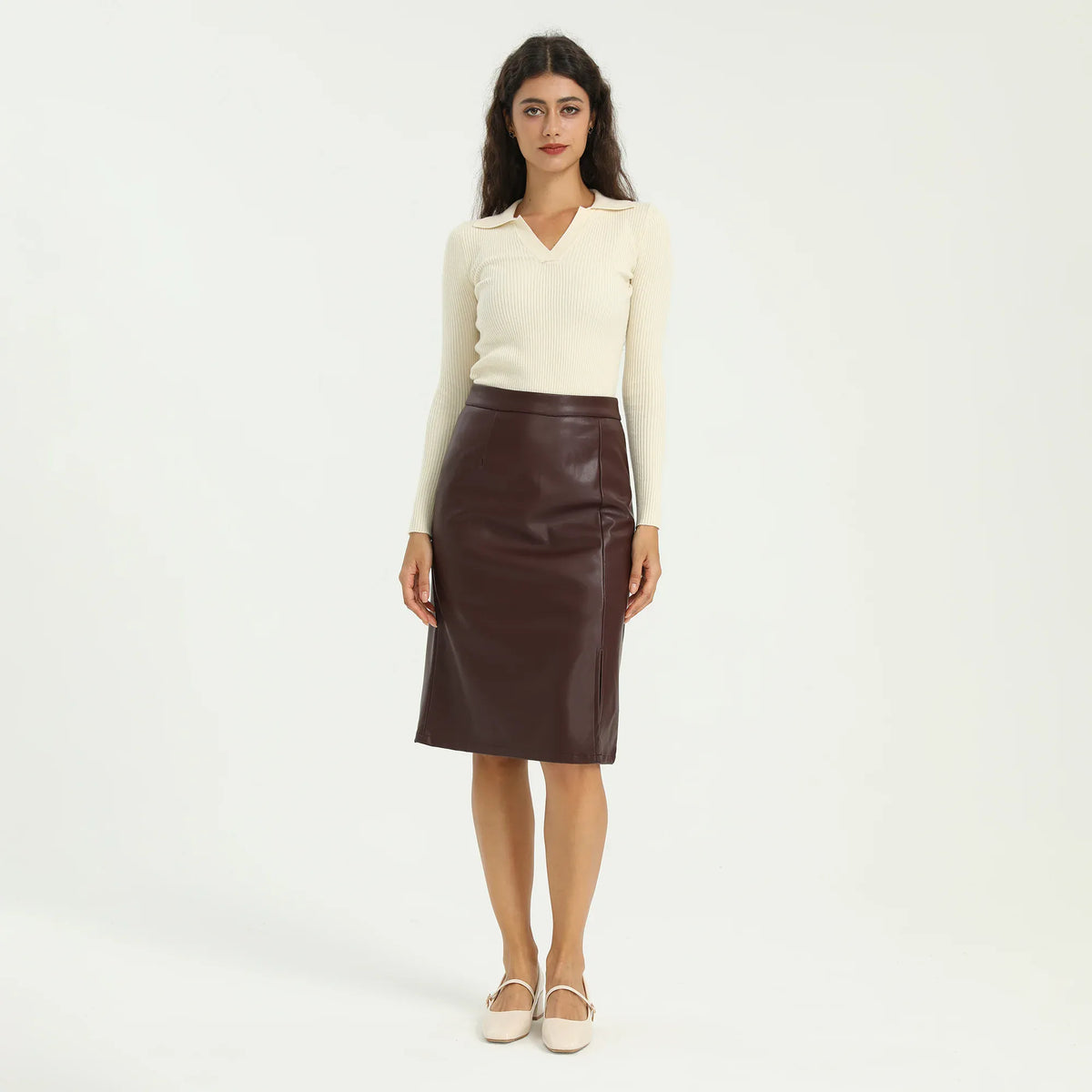 Elegant Plain Skirt for Women Image