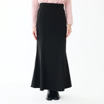 Black Elegant Plain Skirt for Women Image
