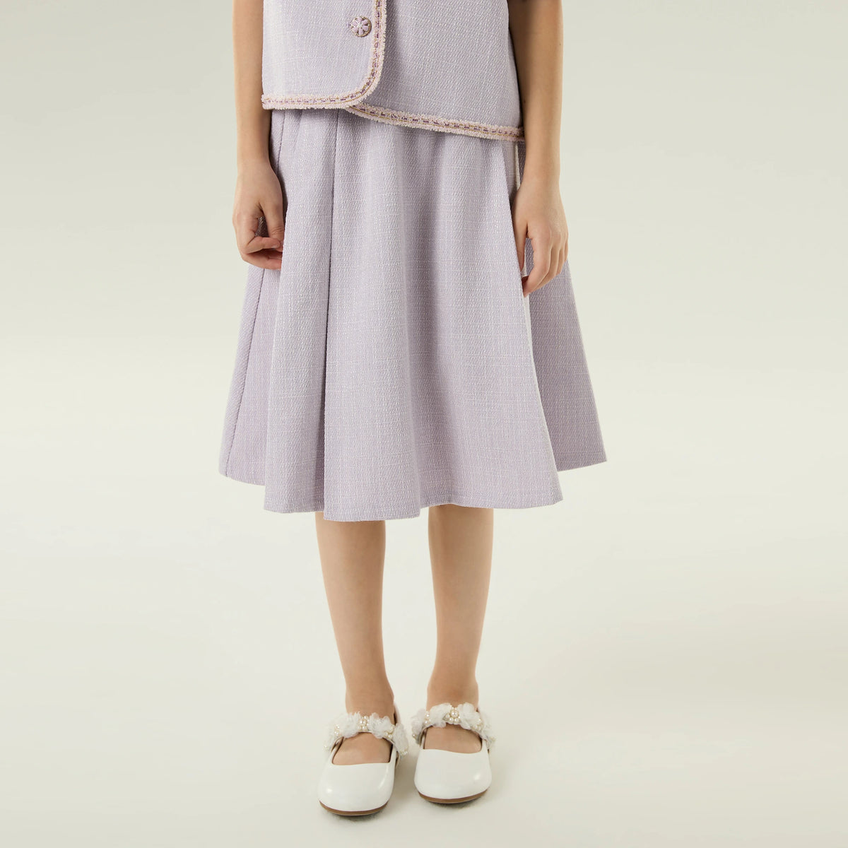 Solid Casual Skirt for Girls