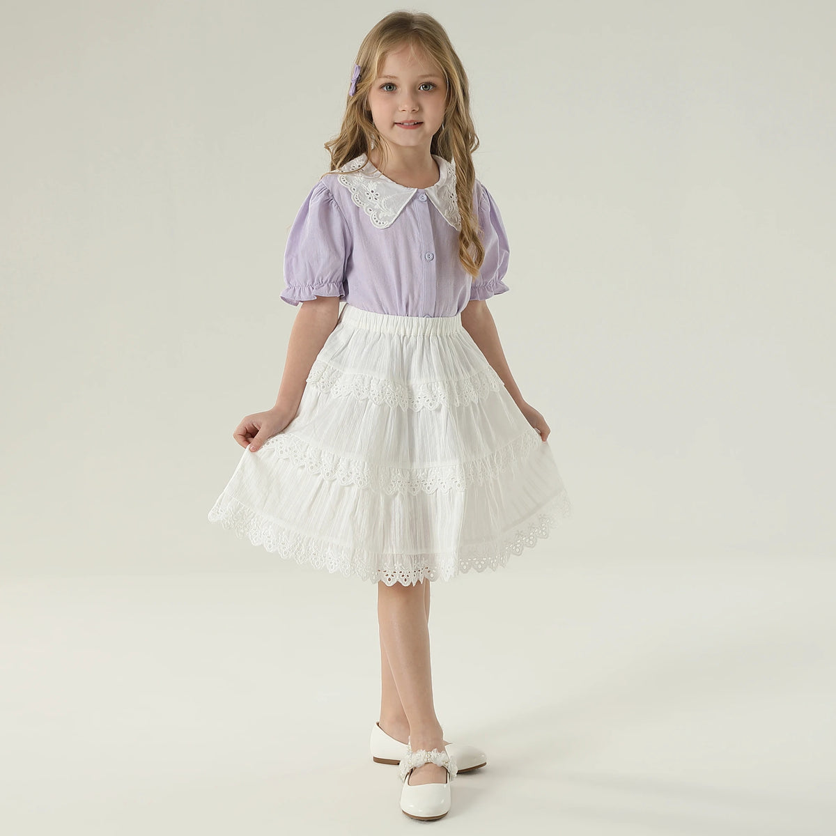 تنورة دانتيل للبنات