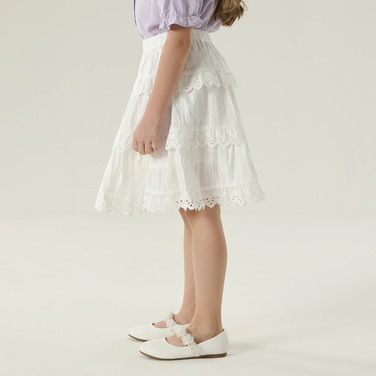 تنورة دانتيل للبنات