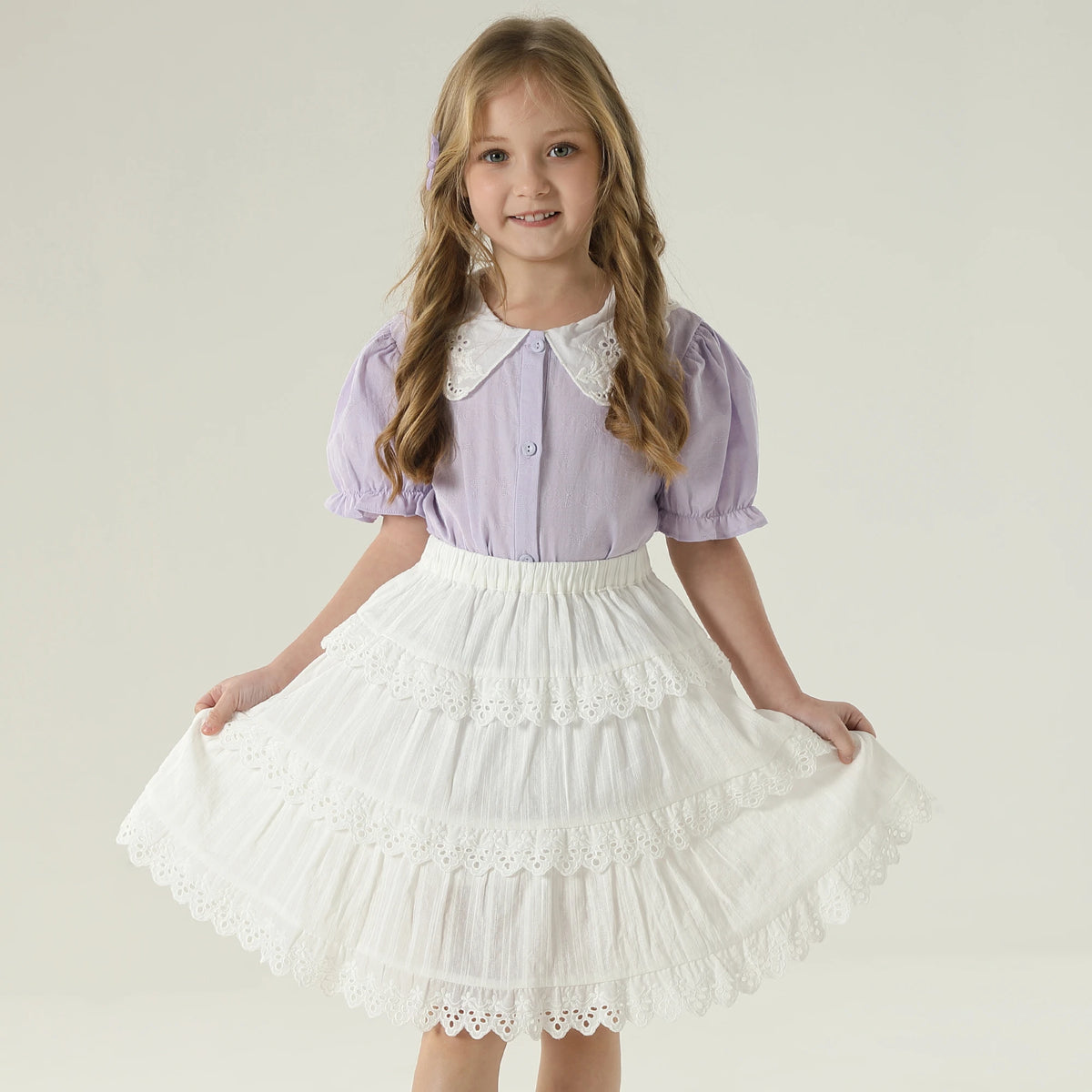 تنورة دانتيل للبنات