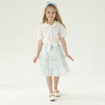 تنورة مزينة بنمط الزهور للبنات