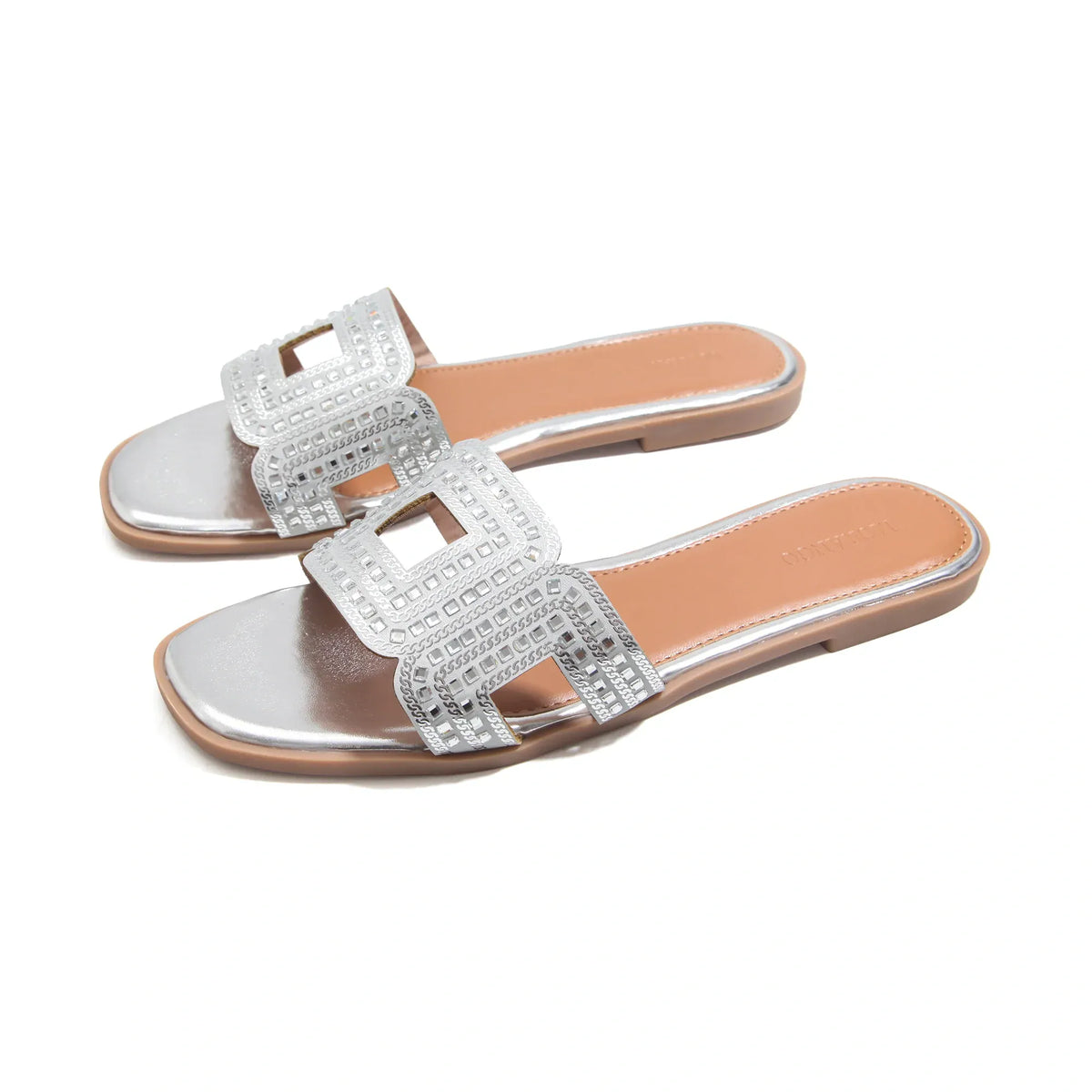 Silver Casual Flat Shoes for Women Image