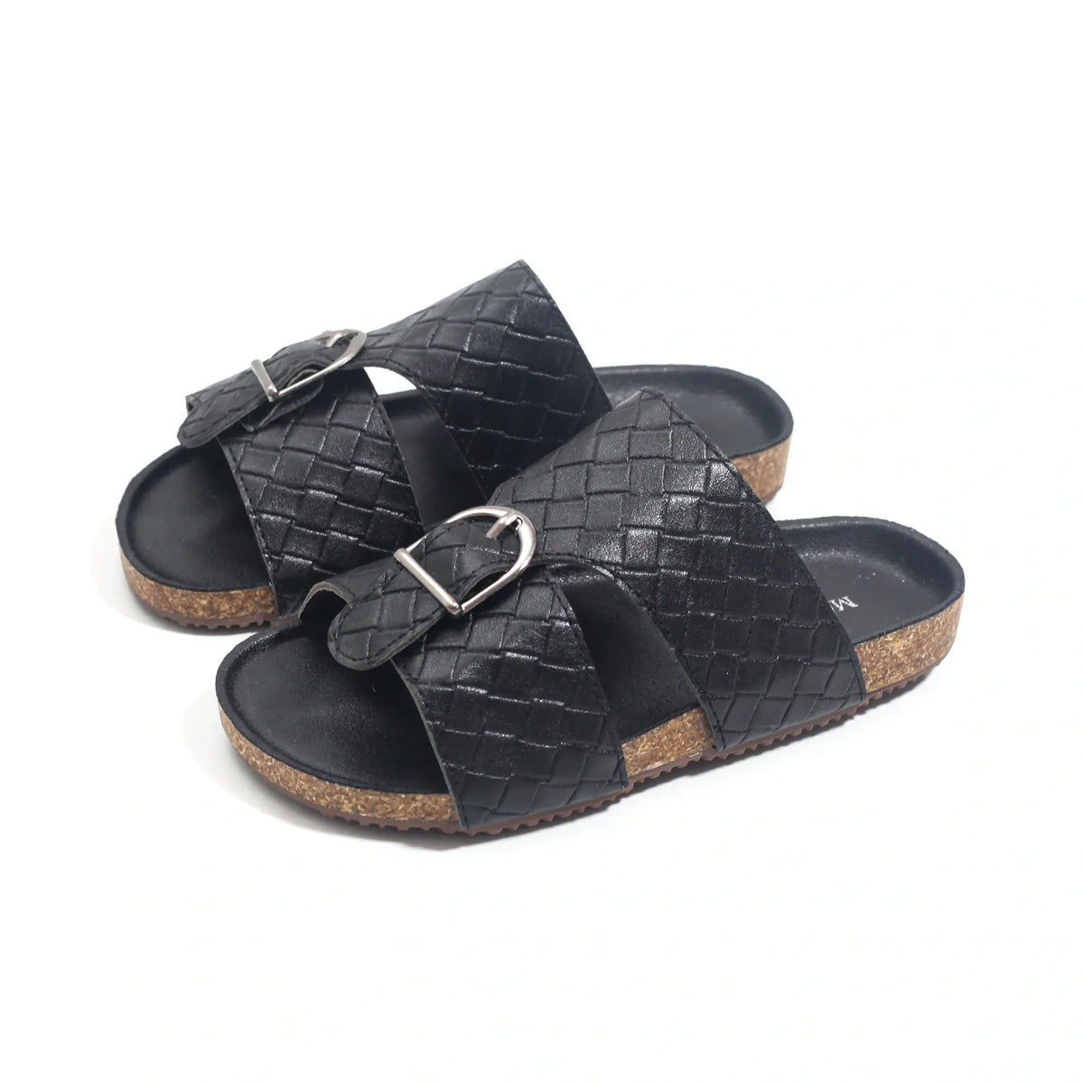 Black Casual Slippers For Boys Image