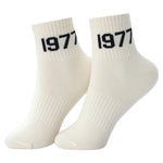 Free Off White Printed Socks for Men Image