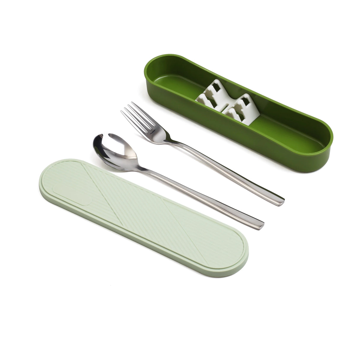 Free Green Spoon & Fork Set Image