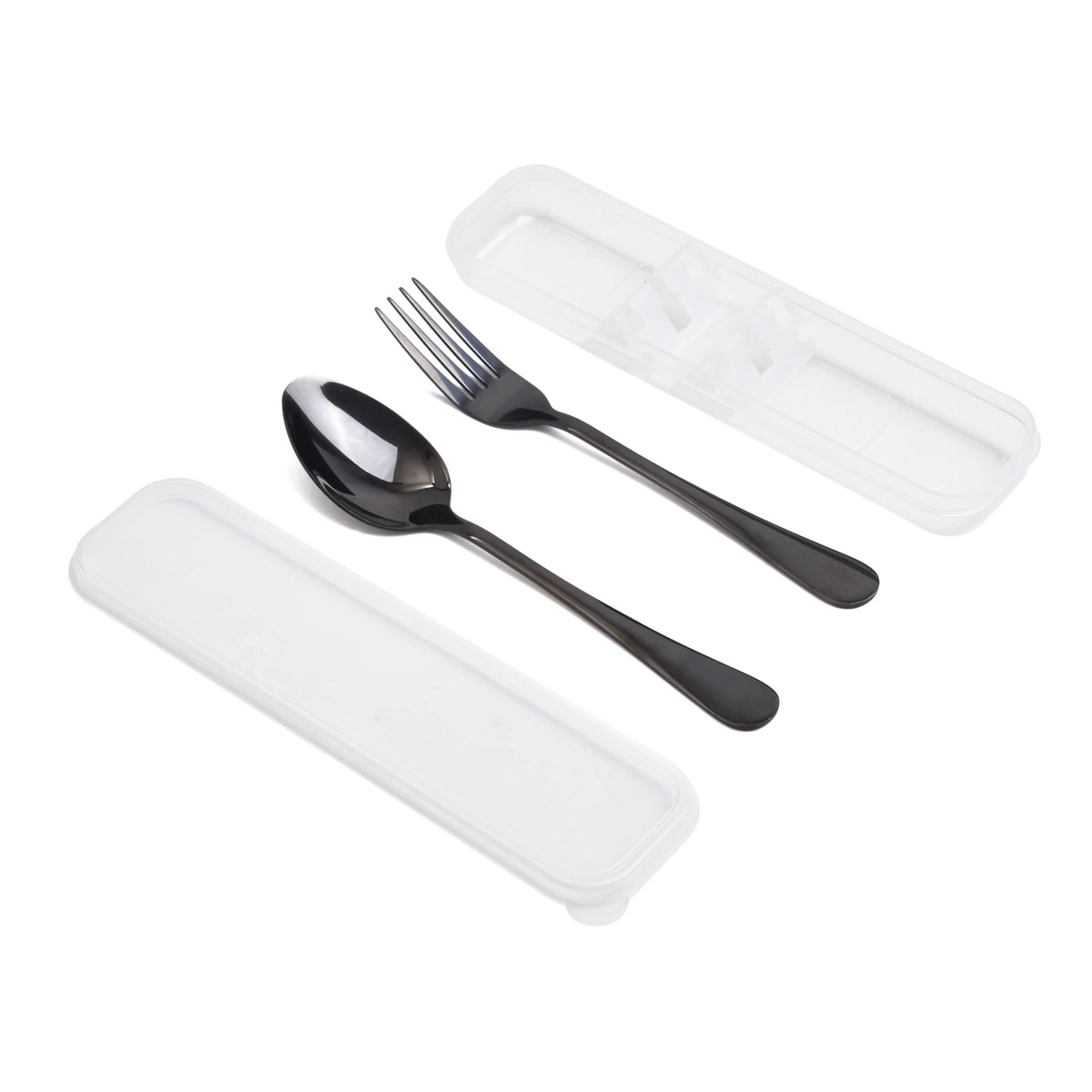 Free Black Spoon & Fork Set Image