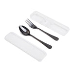 Free Black Spoon & Fork Set Image