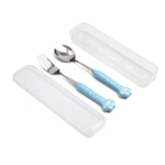 Free Blue Spoon & Fork Set Image