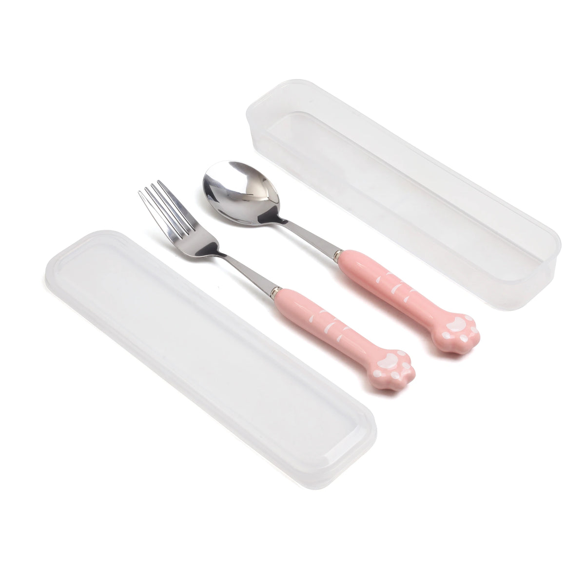 Free Pink Spoon & Fork Set Image