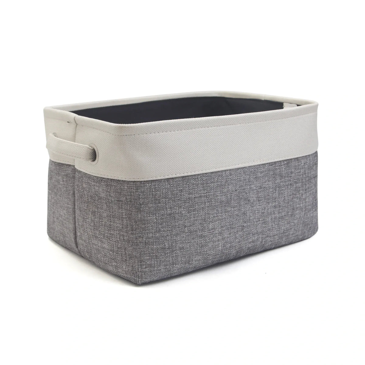 Free White Grey Storage Basket Image