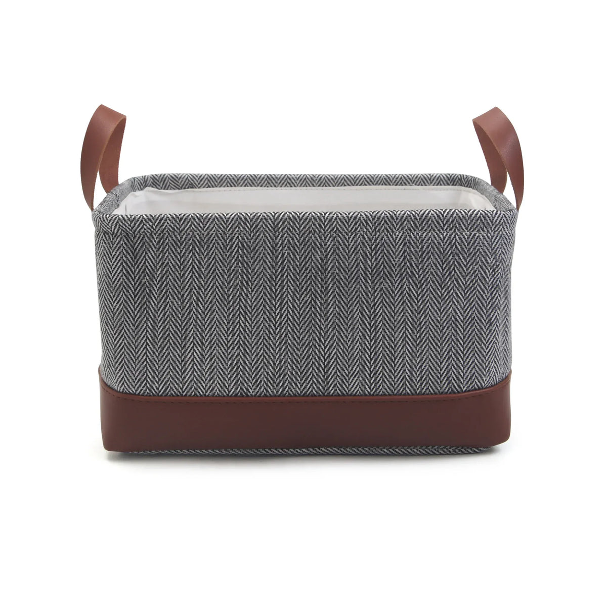 Free Grey Brown Storage Basket Image
