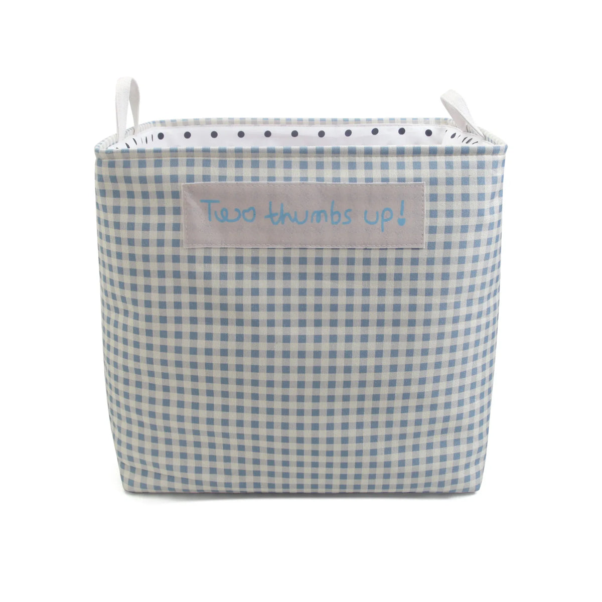 Free Blue White Storage Basket Image