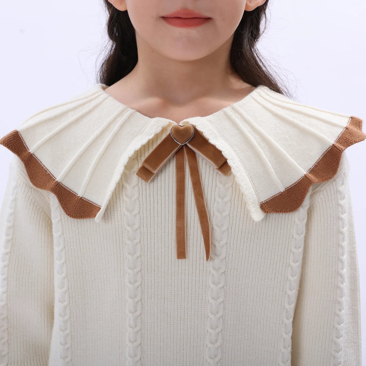 Casual Jacquard Sweater for Girls Image