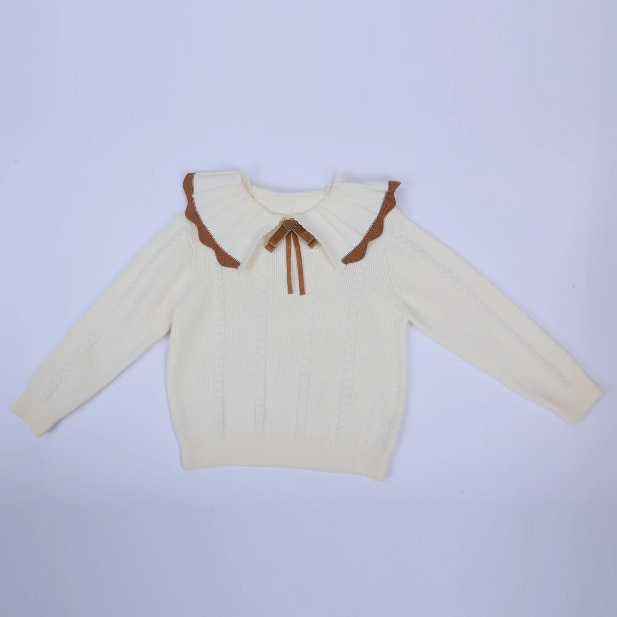 Casual Jacquard Sweater for Girls Image