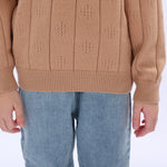 Casual Jacquard Sweater for Girls Image