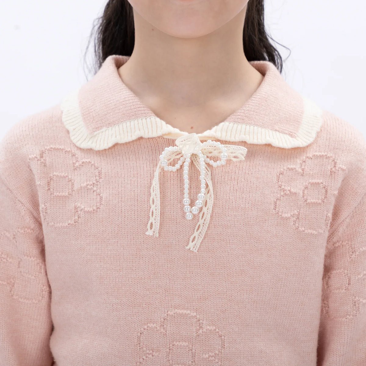 Casual Floral Sweater for Girls Image