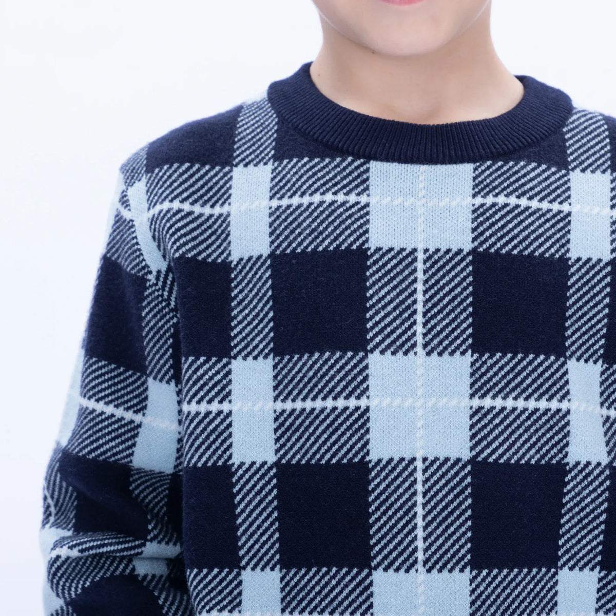 Casual Checked Sweater for Boys Image