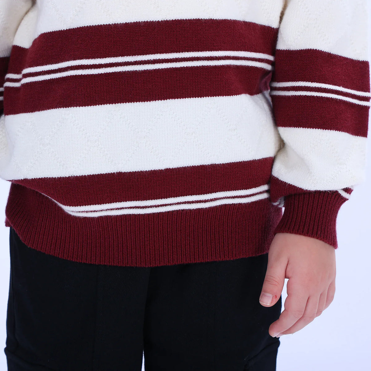 Casual Striped Sweater for Boys Image