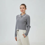 Grey Jacquard Sweater for Women Image