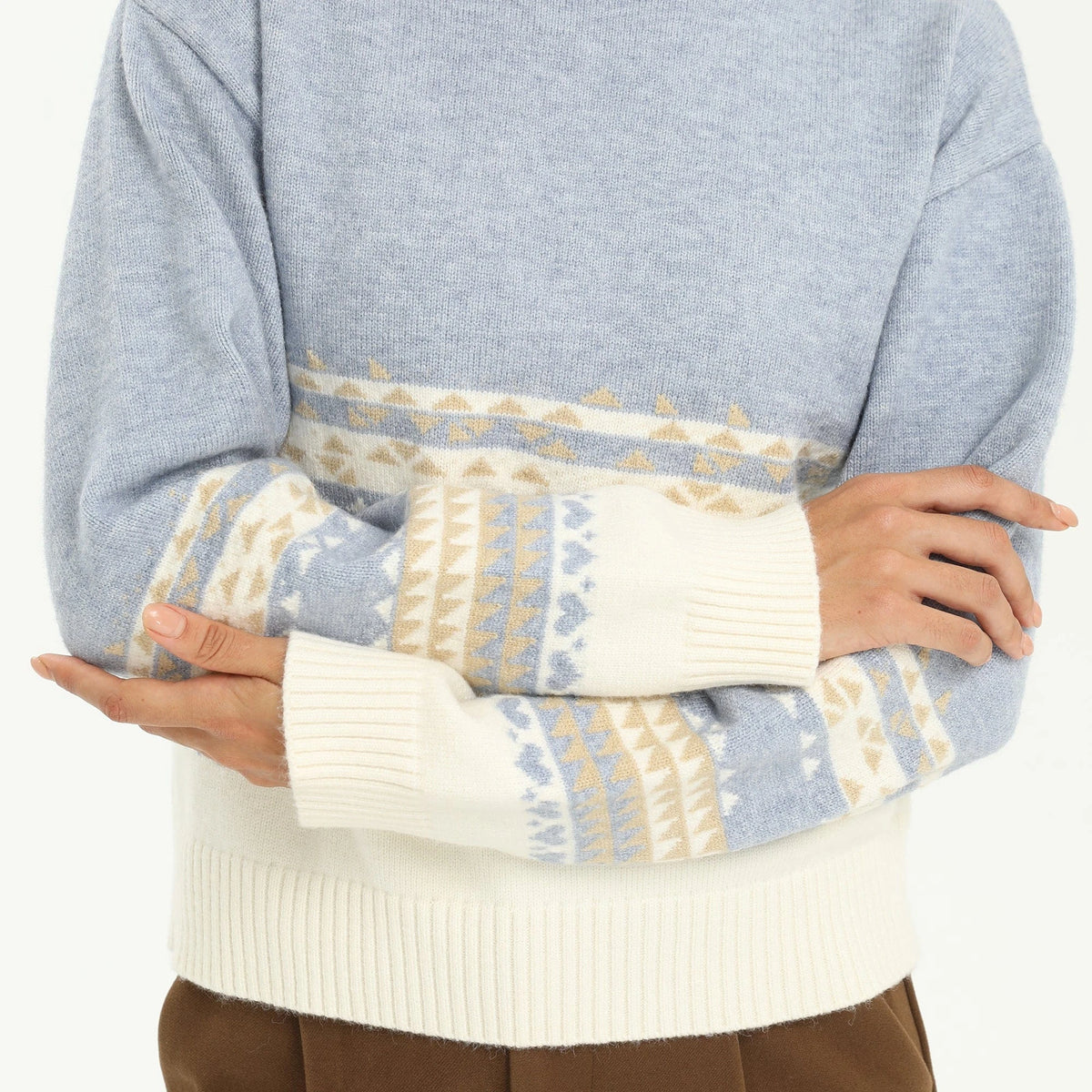 Elegant Color-Blocked Sweater for Women Image