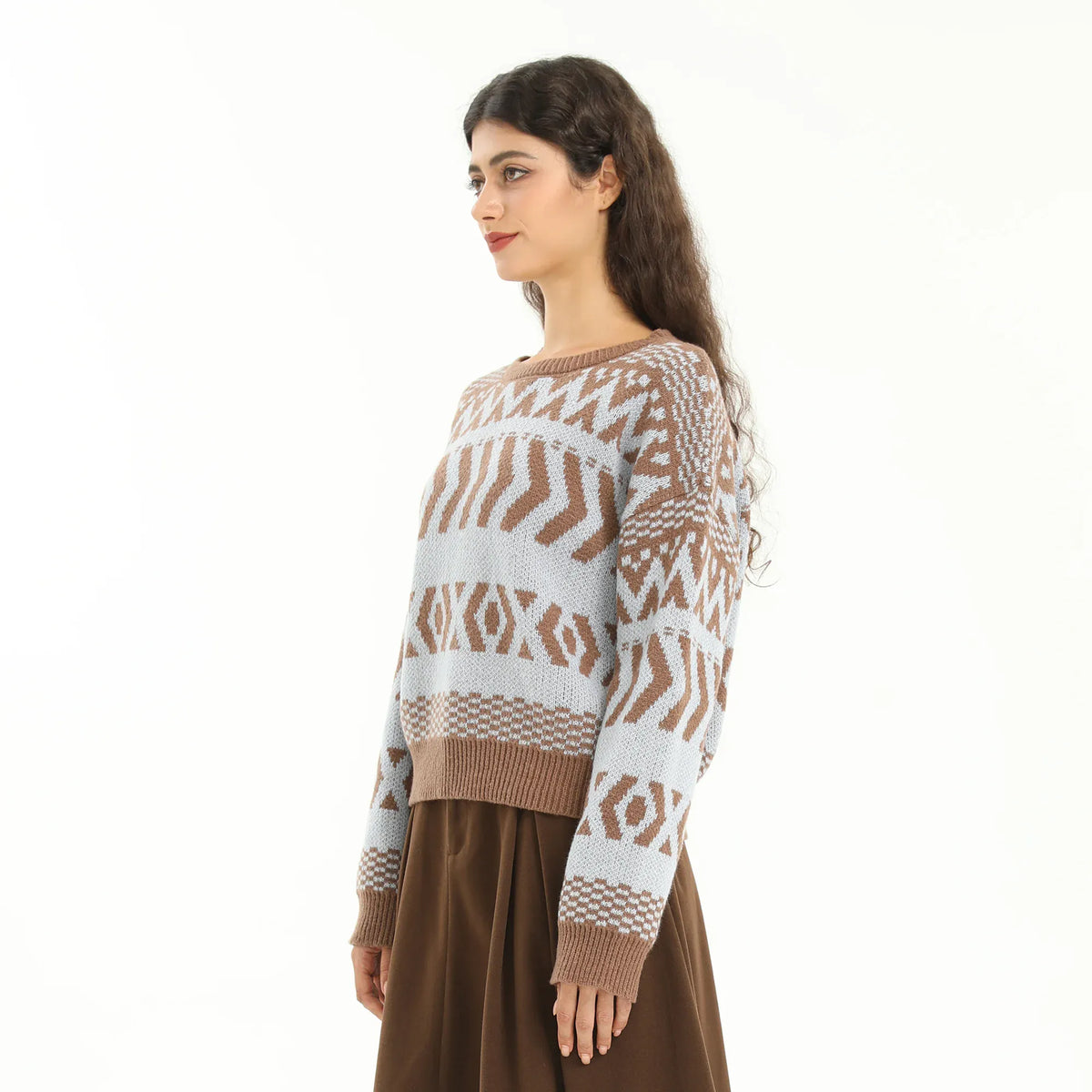 Elegant Jacquard Sweater for Women Image