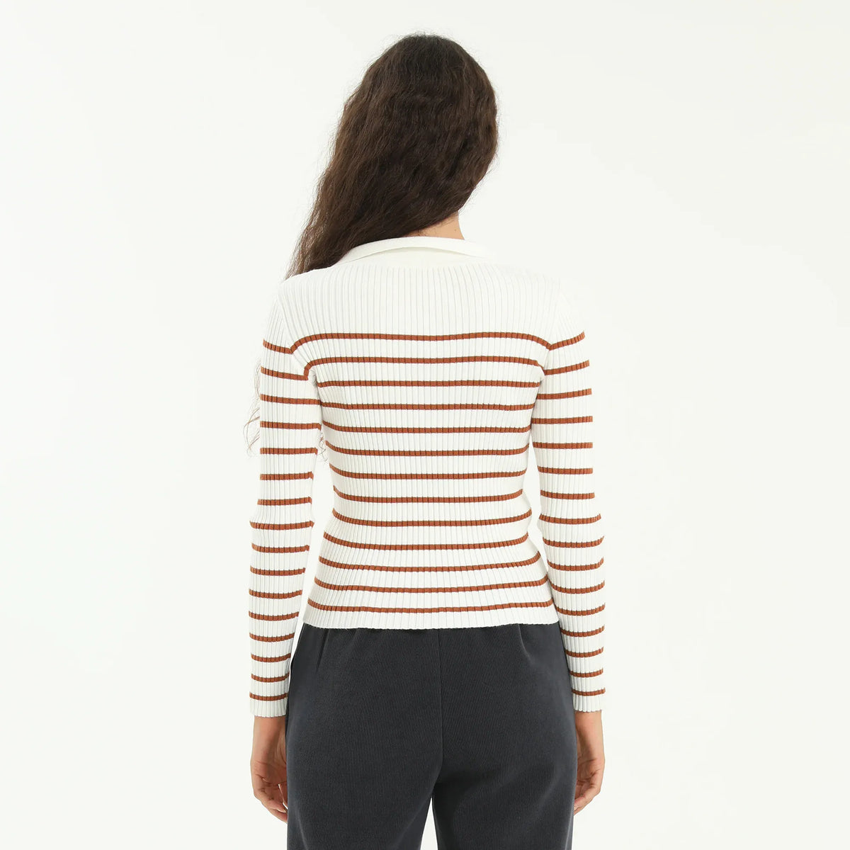Elegant Striped Sweater for Women Image
