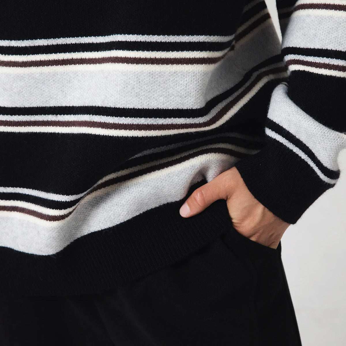 Casual Striped Sweater for Men Image