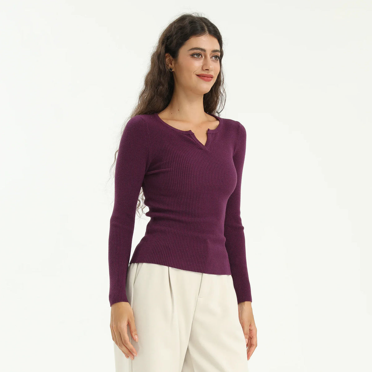 Elegant Solid Sweater for Women Image