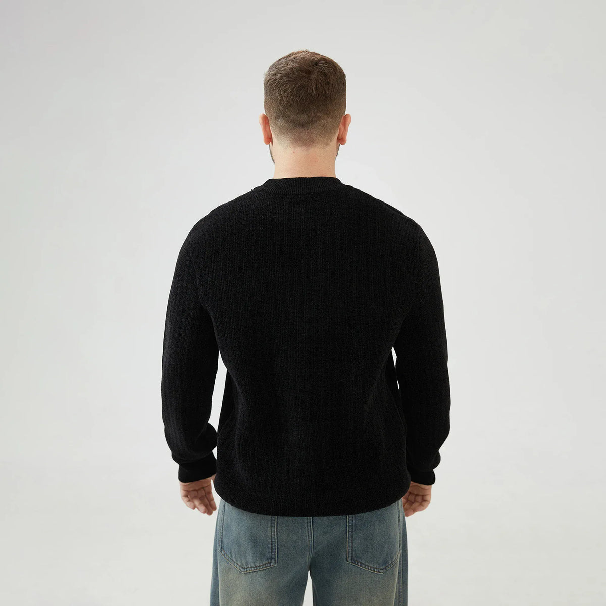 Embroidery Regular Sleeve Sweater with Tight for Men Image
