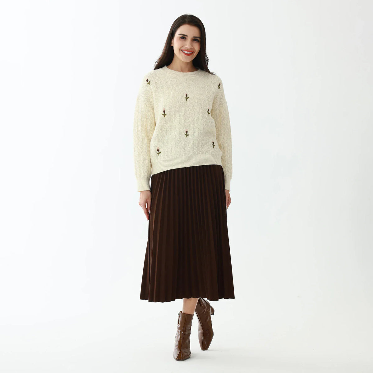 Elegant Floral Sweater for Women Image