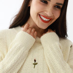 Elegant Floral Sweater for Women Image