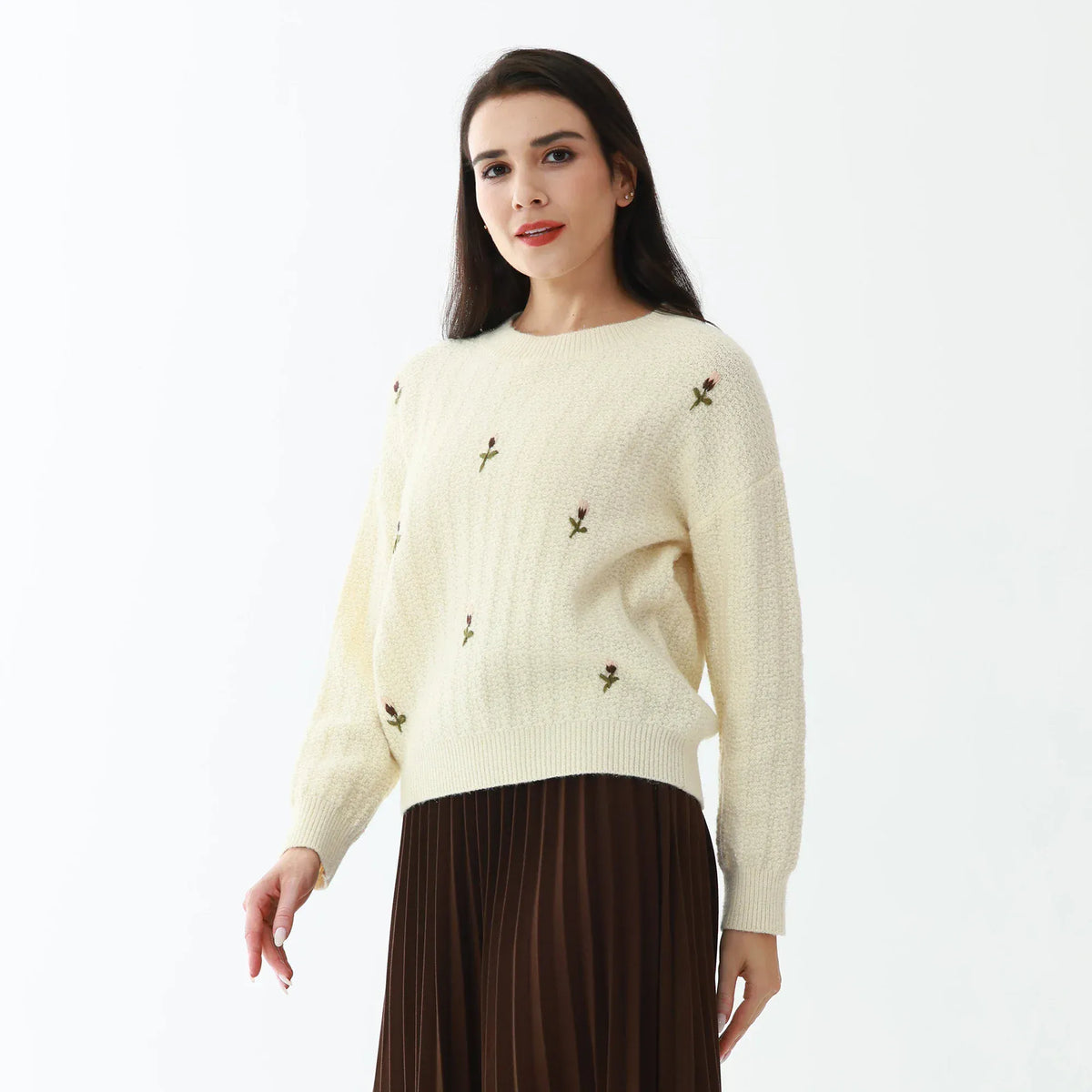 Elegant Floral Sweater for Women Image