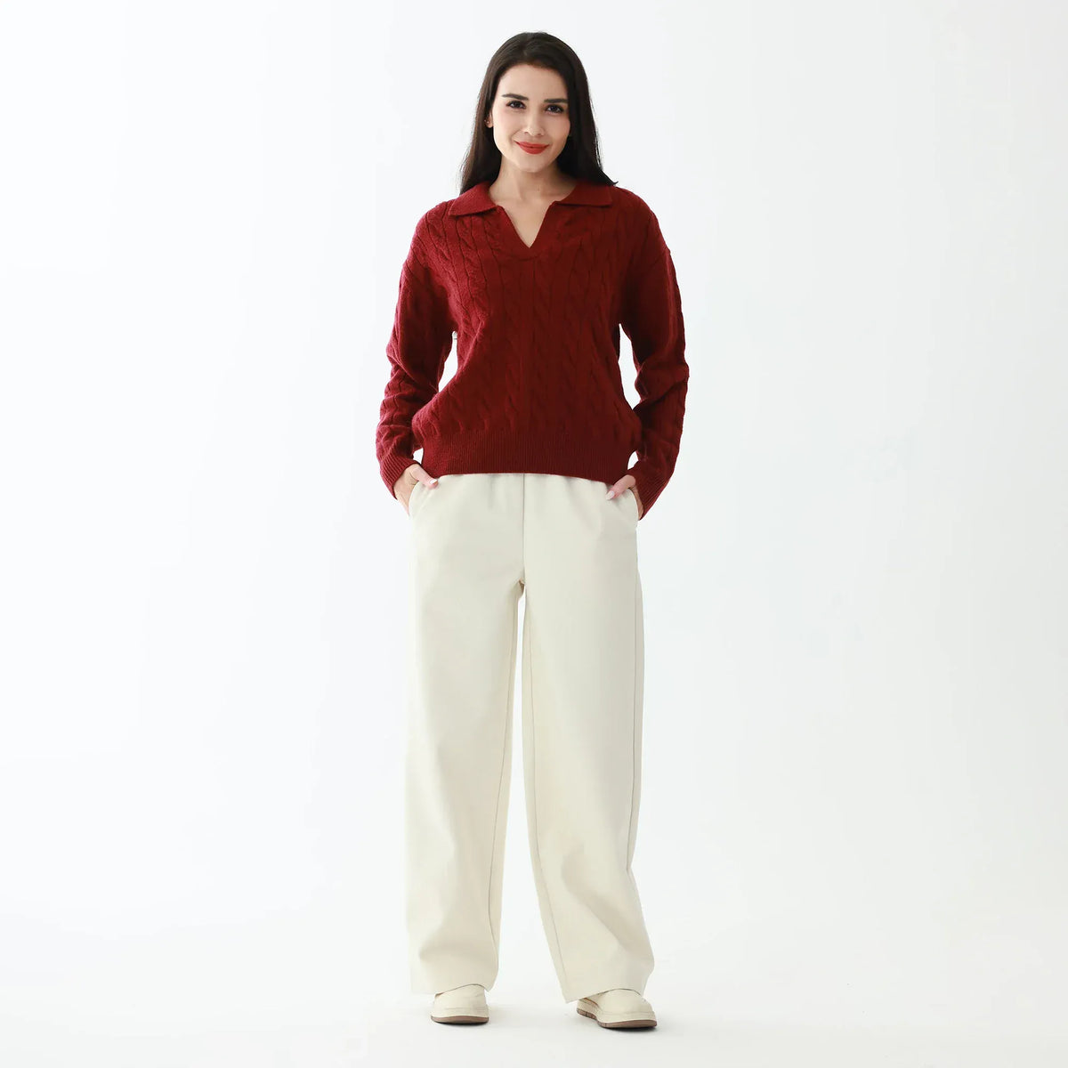 Elegant Jacquard Sweater for Women Image