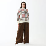 Elegant Checked Sweater for Women Image