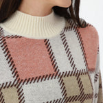 Elegant Checked Sweater for Women Image
