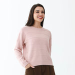 Pink Elegant Jacquard Sweater for Women Image