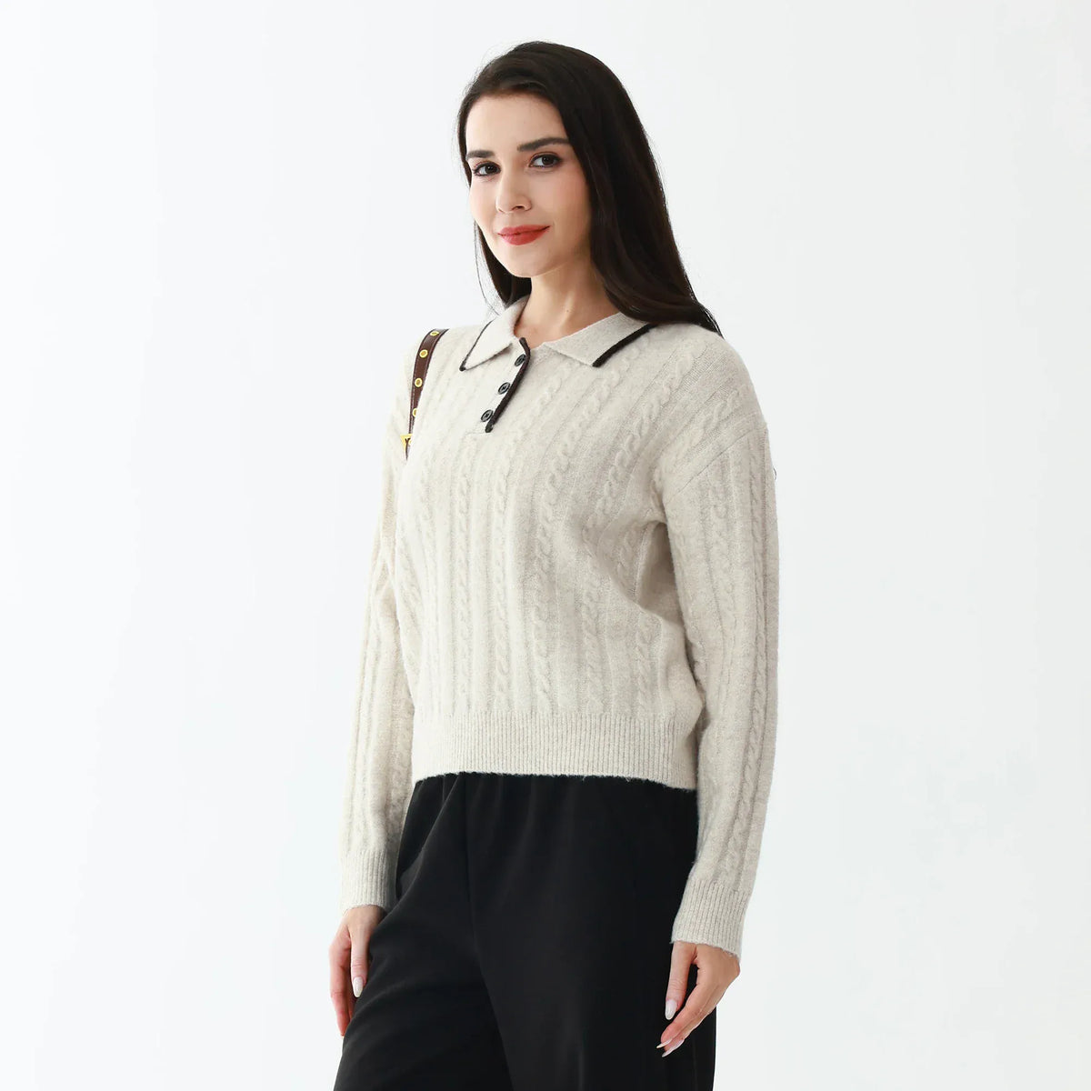 Elegant Jacquard Sweater for Women Image