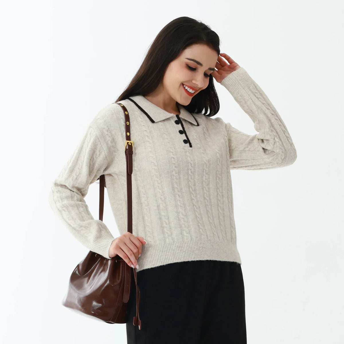 Elegant Jacquard Sweater for Women Image