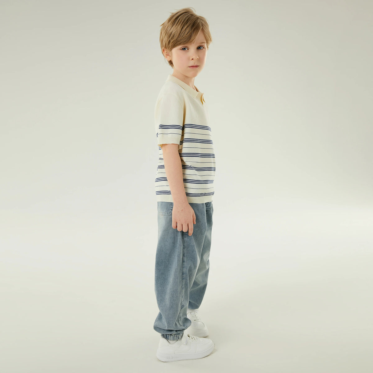 بولوشيرت كاجوال مخطط للأولاد