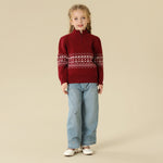 Prominent Print Sweater For Girls