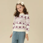 Prominent Print Sweater For Girls