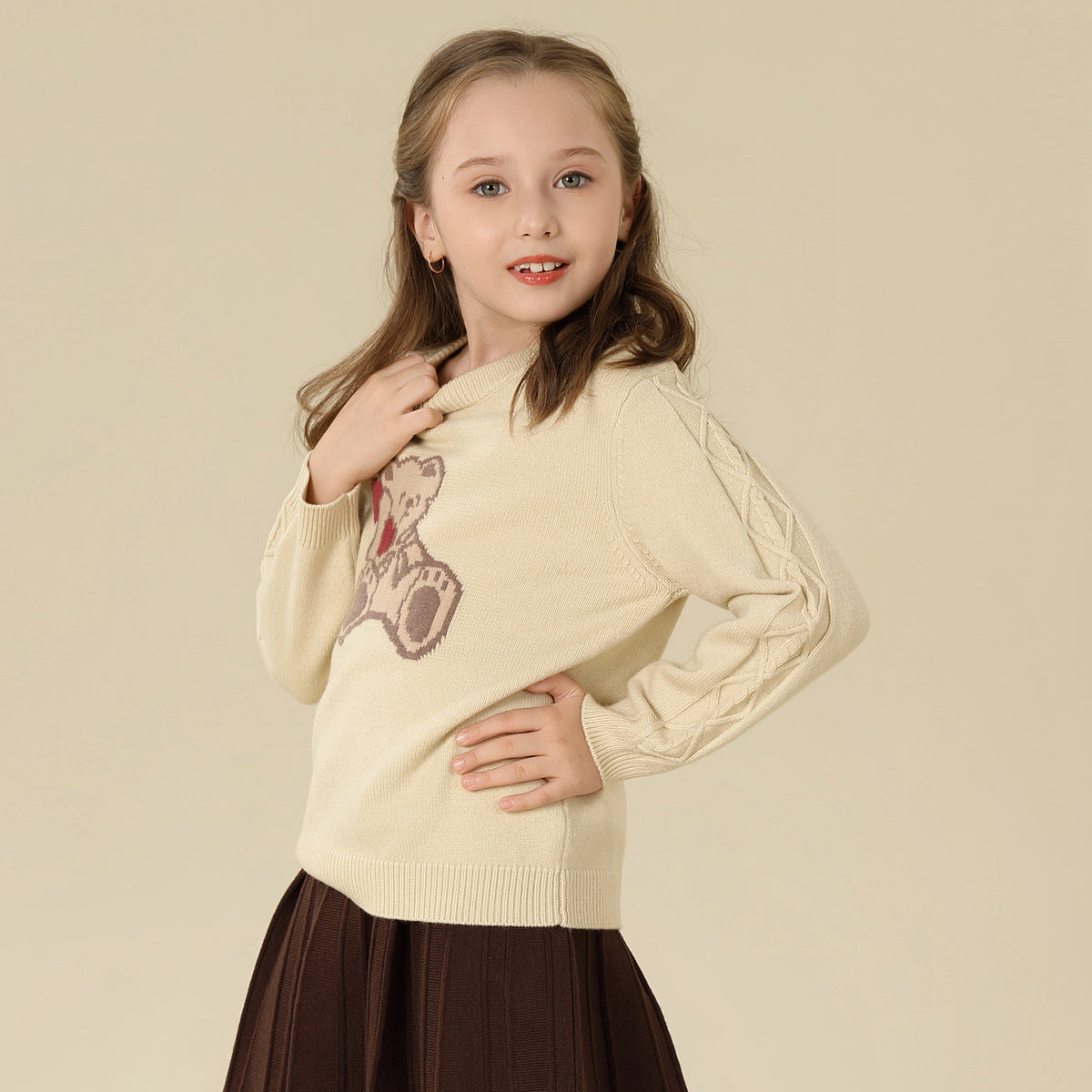 Prominent Print sweater For Girls