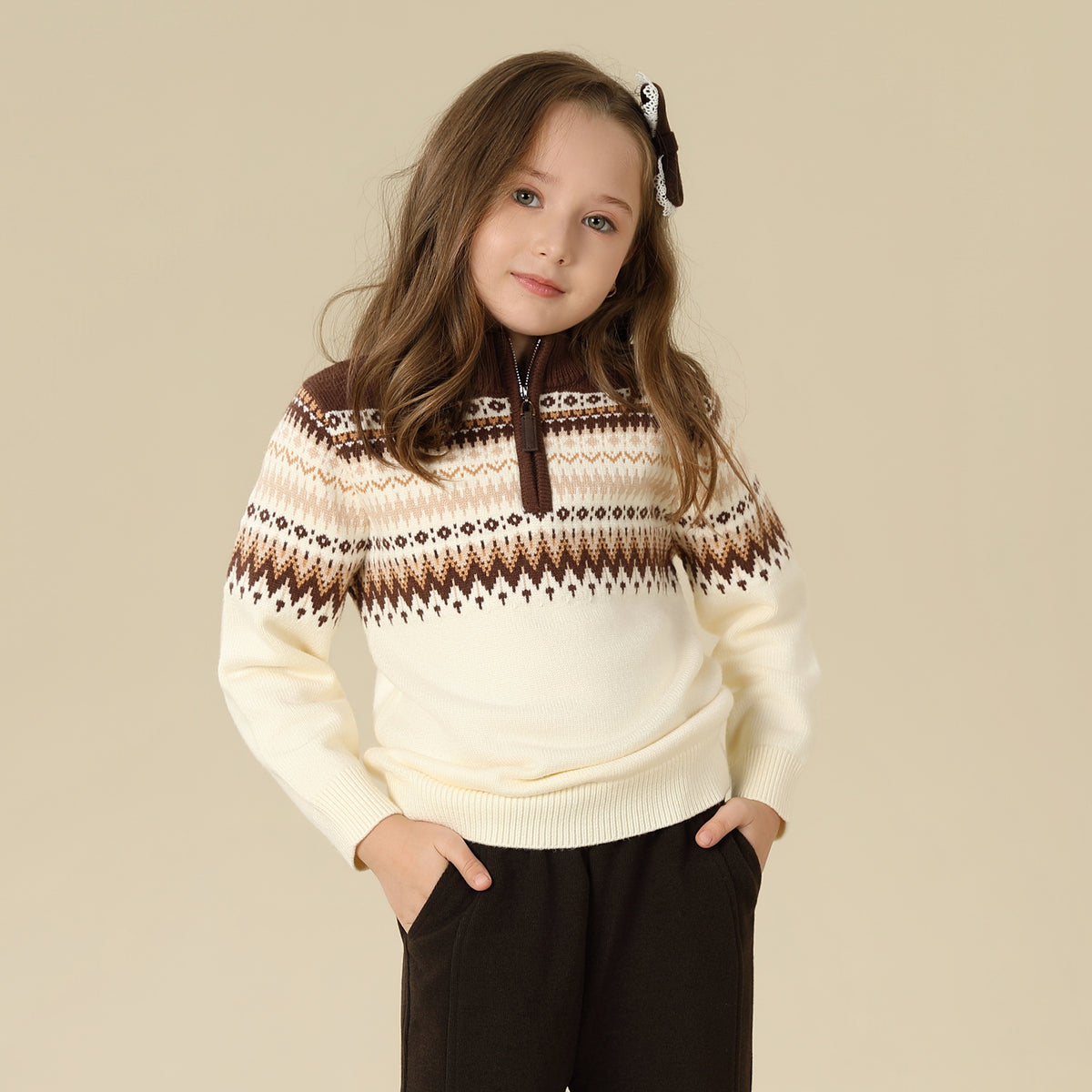 Prominent Print sweater For Girls